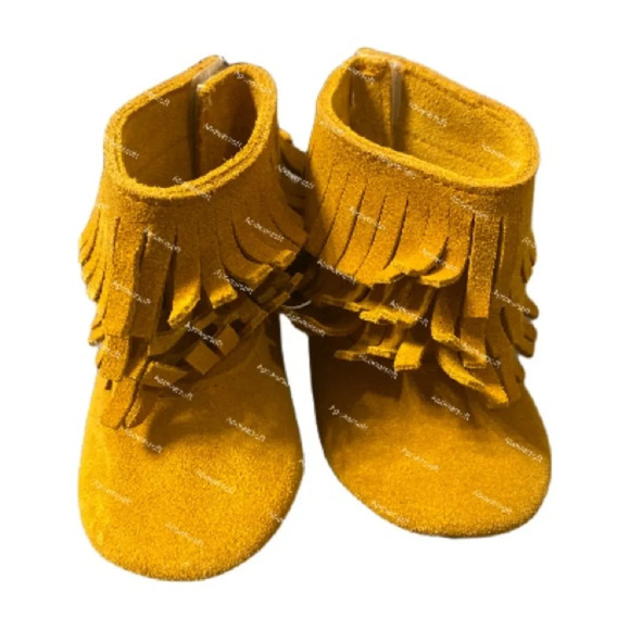 WILL NOT TAKE LESS Bailey’s Blossoms Rustic Tan Moccasins - Picture 4 of 9